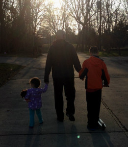 Walking with the kids - #2 - cropped